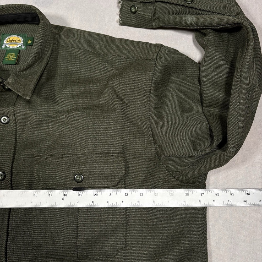 Vintage Cabelas Wool Shacket Mens XL Utility Grunge Thrashed Cuffs Gorpcore - Picture 4 of 10